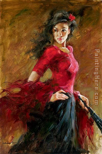 The Fan Dancer painting - Andrew Atroshenko The Fan Dancer art painting